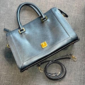 🔥 Prelove: MCM Saffiano Black Tote/Crossbody Bag